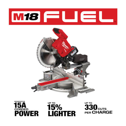 Milwaukee 2739-21HD M18 FUEL Cordless Brushless 12 Inch Dual Bevel Sliding Compound Mitre Saw with ONE-KEY Kit