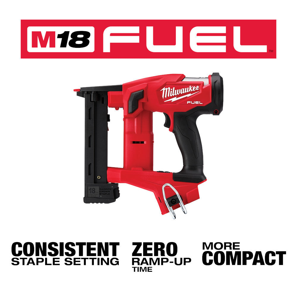 Milwaukee 2749-20 M18 FUEL 18 Gauge 1/4-Inch Narrow Crown Stapler (Tool Only)