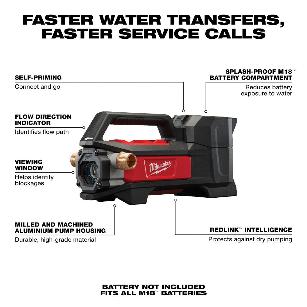 Milwaukee 2771-20 M18 Water Transfer Pump (Tool Only)