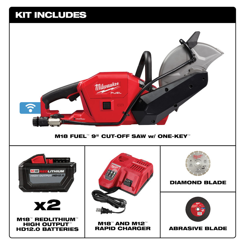 Milwaukee 2786-22HD M18 FUEL 9 Cut-Off Saw with ONE-KEY Kit
