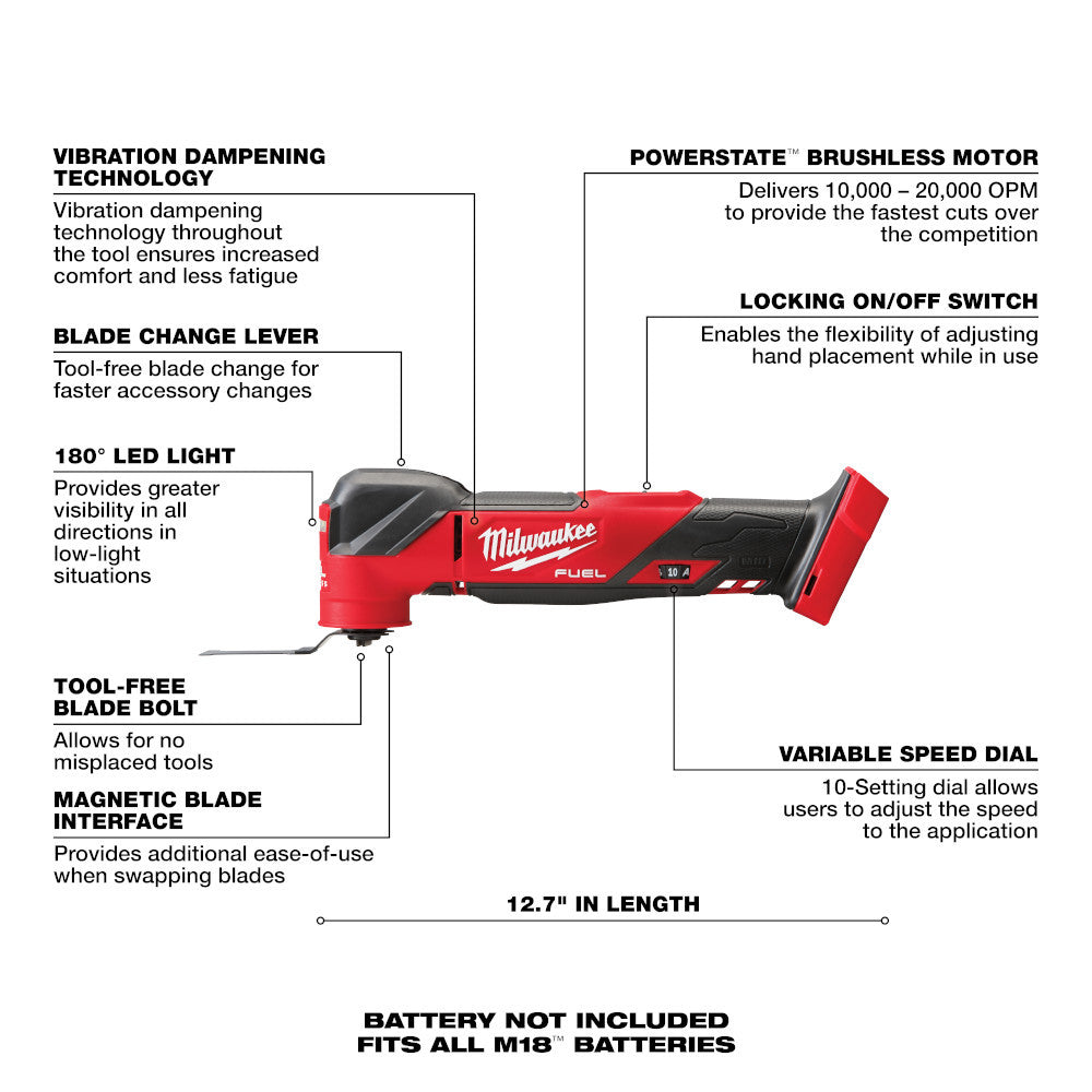 Milwaukee 2836-20 M18 FUEL Oscillating Multi-Tool (Tool Only)