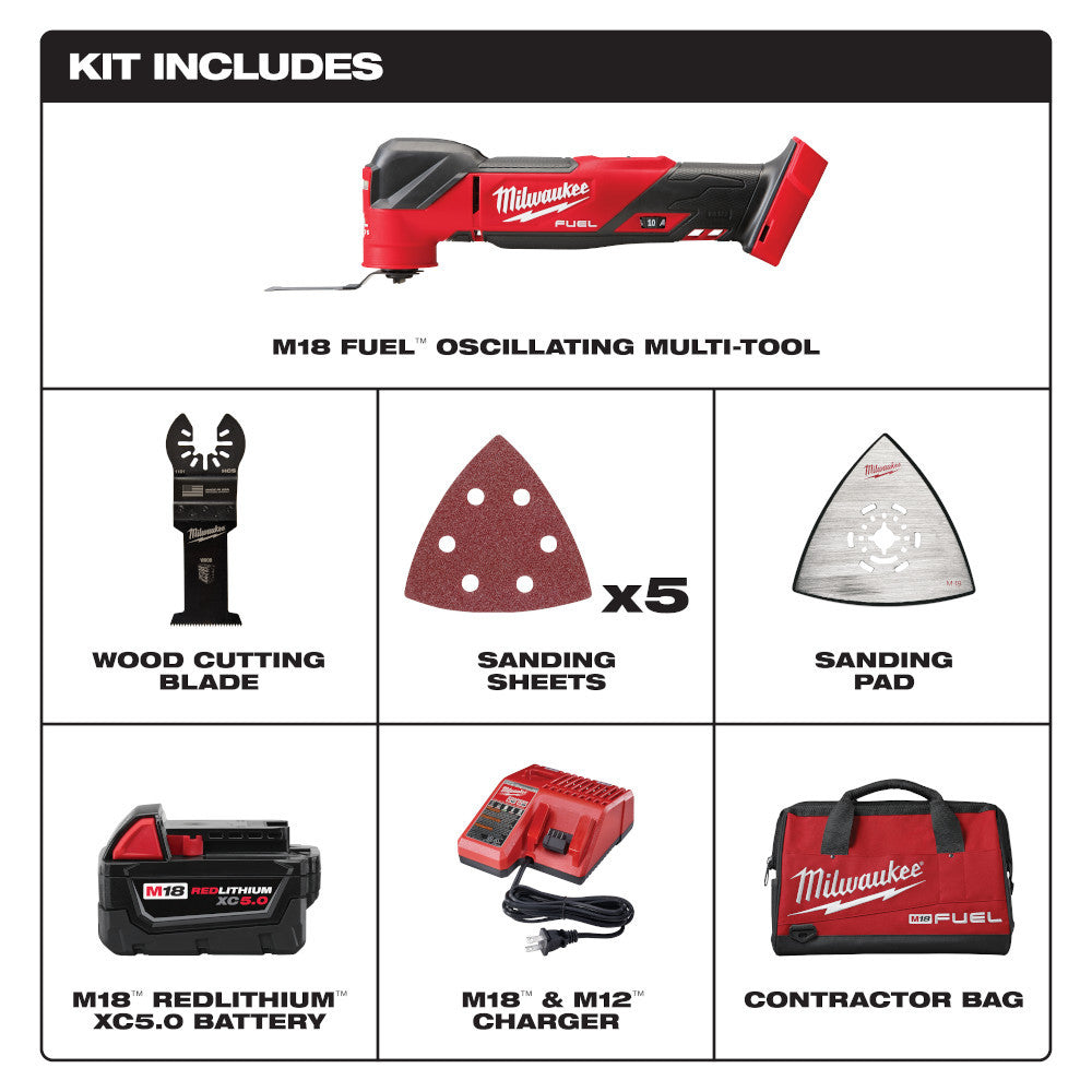 Milwaukee 2836-21 M18 FUEL Oscillating Multi-Tool Kit