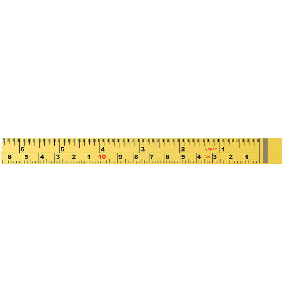 ROK 3/4in x 3m / 10' Right to Left SAE/Metric Self-Adhesive Tape Measure