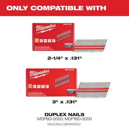 Milwaukee 2844-20 M18 FUEL Cordless Brushless Duplex Nailer (Tool Only)
