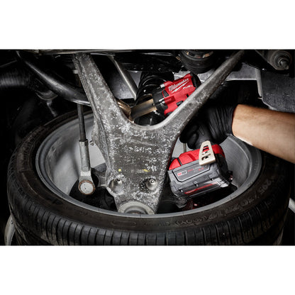 Milwaukee 2855-20 M18 FUEL 1/2 inch Compact Impact Wrench with Friction Ring driving fasteners (battery sold separately)
