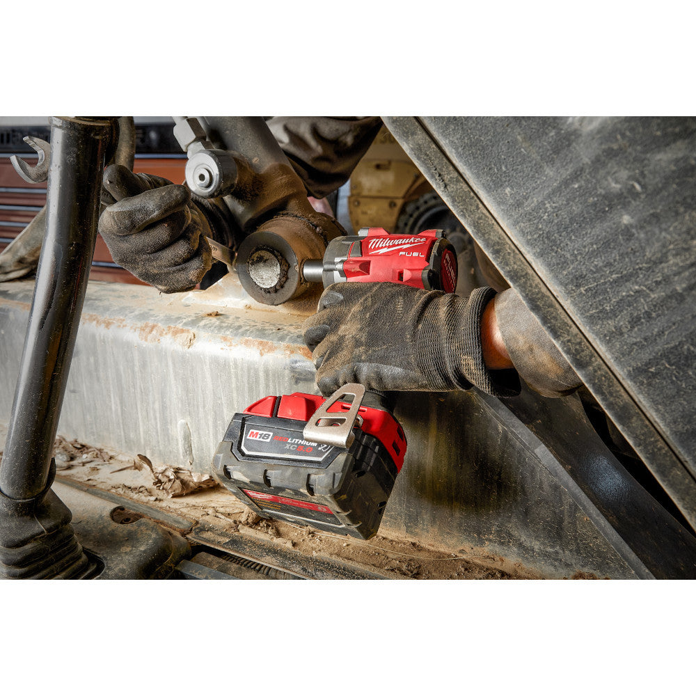 Milwaukee 2855-20 M18 FUEL 1/2 inch Compact Impact Wrench with Friction Ring driving fasteners (battery sold separately)