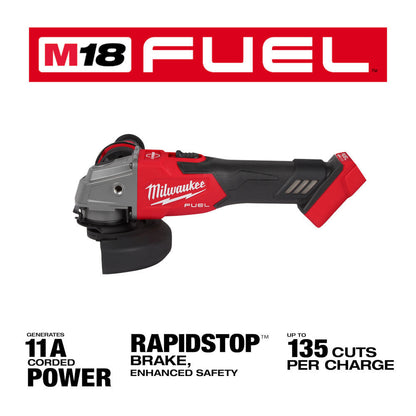 Milwaukee 2881-20 M18 FUEL 4-1/2 inch / 5 inch Angle Grinder with Slide Switch (Tool Only)