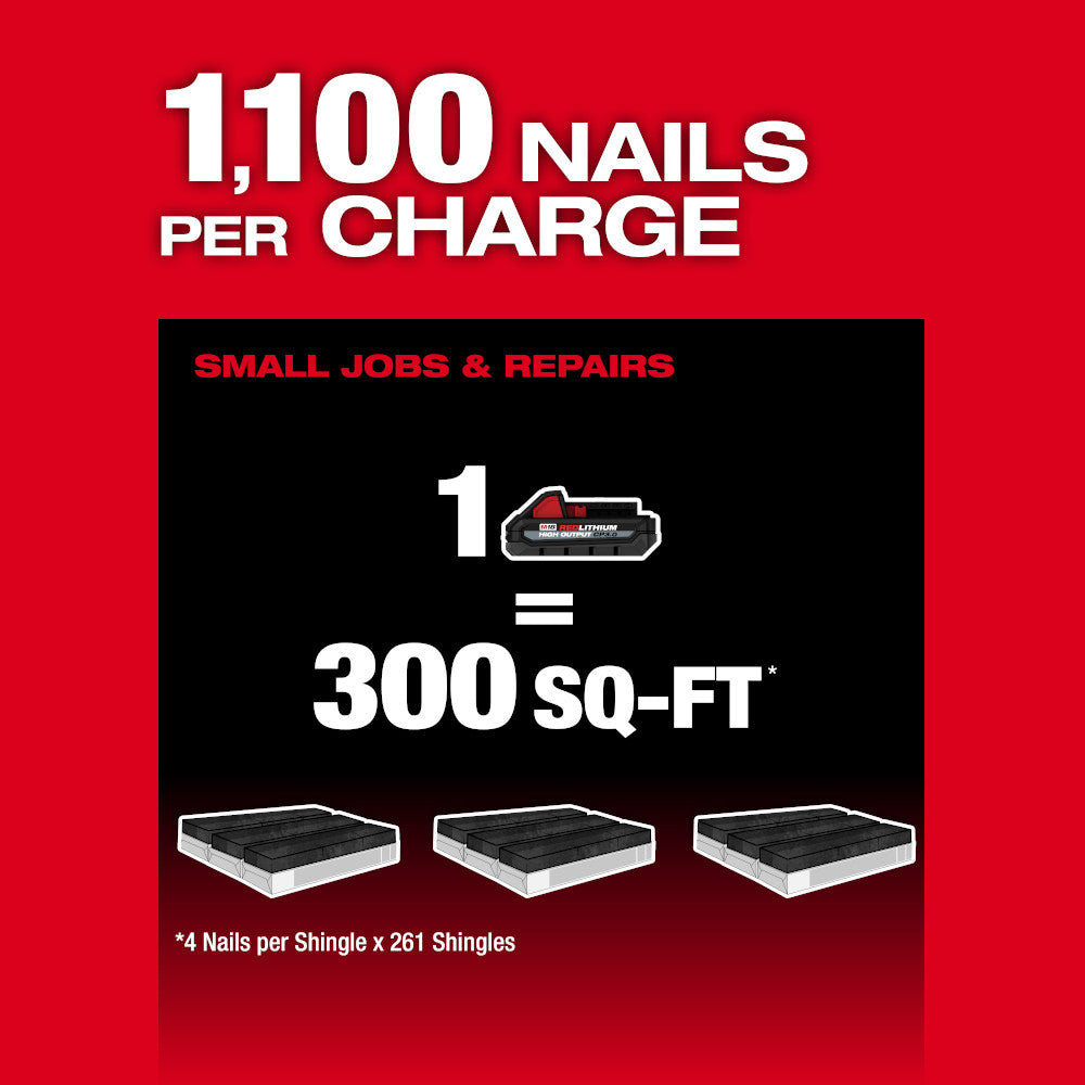 Milwaukee 2909-20 M18 FUEL Cordless Brushless Coil Roofing Nailer (Tool Only)