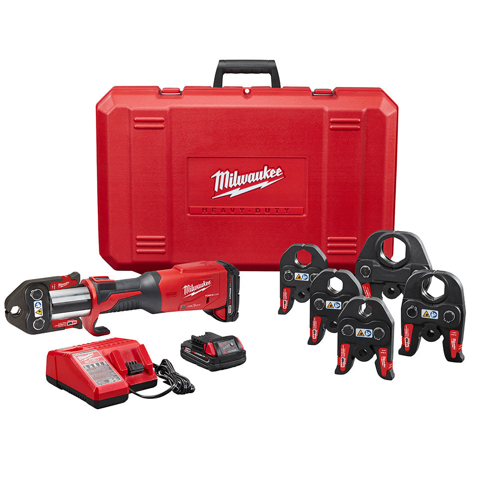 Milwaukee 2922-22 M18 FORCE LOGIC Cordless Press Tool with 1/2in - 2in CTS Jaws Kit