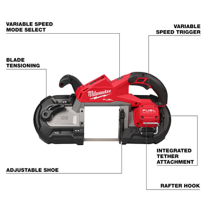 Milwaukee 2929-20 M18 FUEL Cordless Brushless Deep Cut Band Saw (Tool Only)