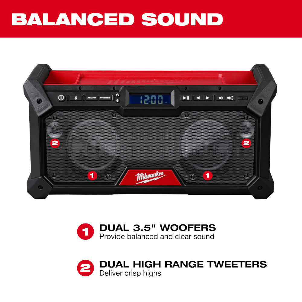 Milwaukee 2952-20 M18 Cordless Bluetooth Jobsite Radio (Tool Only)