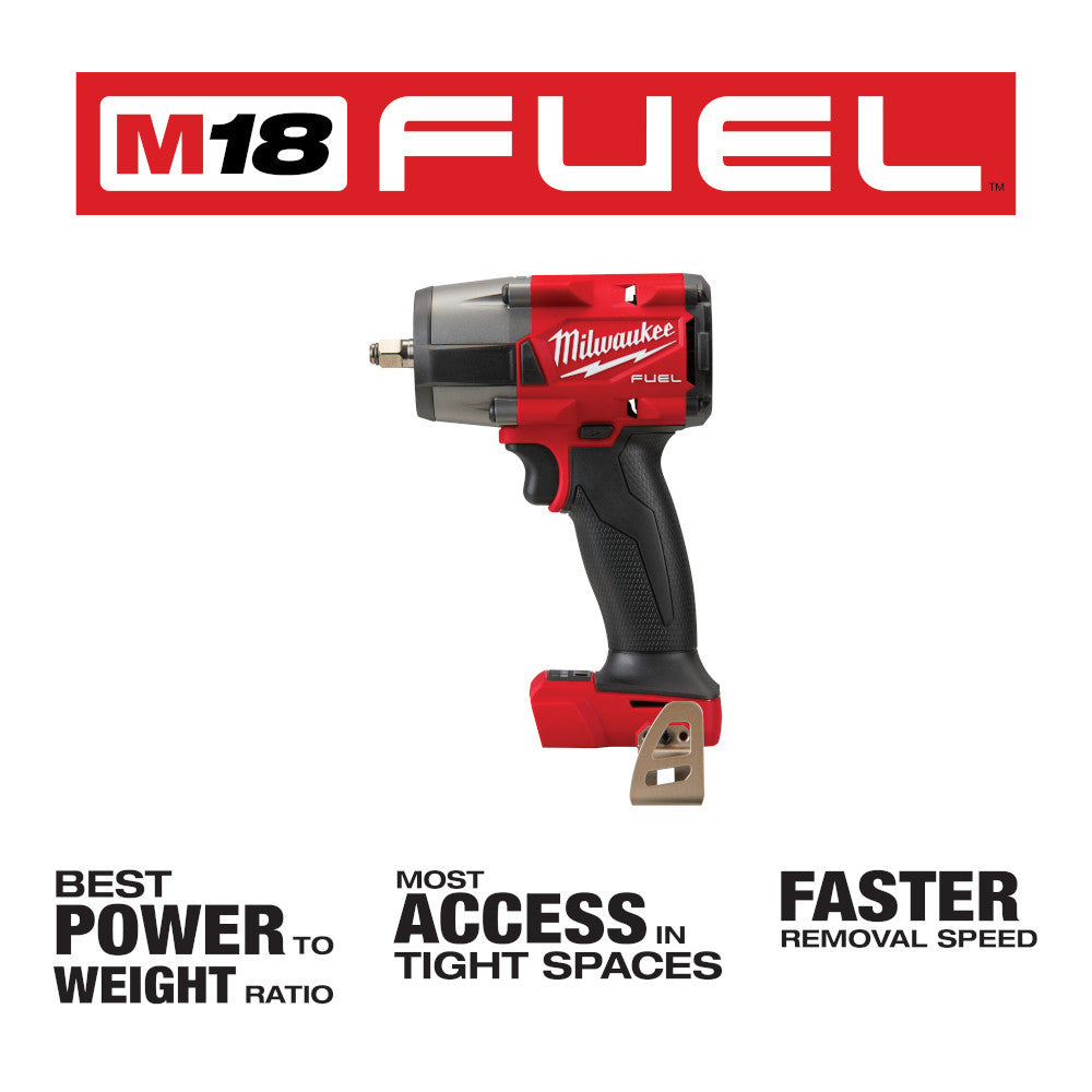 Milwaukee 2960-20 M18 FUEL 3/8 inch Mid-Torque Impact Wrench with Friction Ring (Tool Only)