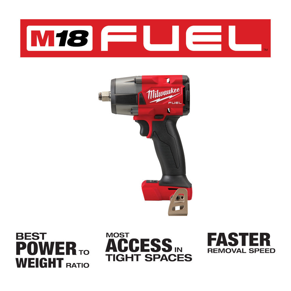 Milwaukee 2962-20 M18 FUEL 12 Mid-Torque Impact Wrench with Friction Ring (Tool Only)