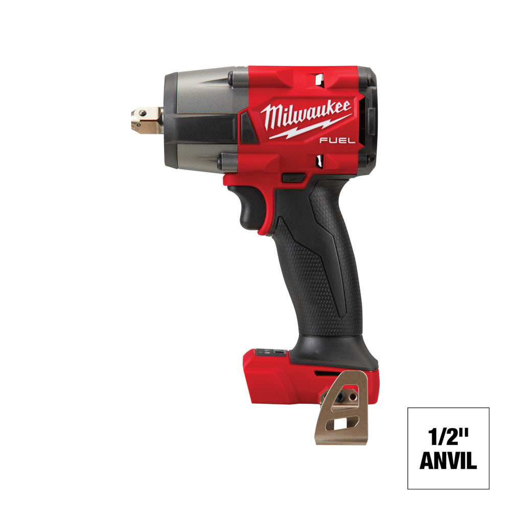Milwaukee 2962P-20 M18 FUEL Cordless 1/2 Inch Mid-Torque Impact Wrench with Pin Detent (Tool Only)