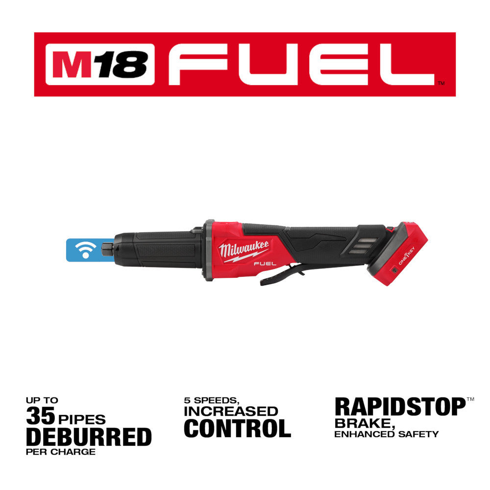 Milwaukee 2984-20 M18 FUEL Cordless Brushless Variable Speed Braking Die Grinder with Paddle Switch (Tool Only)