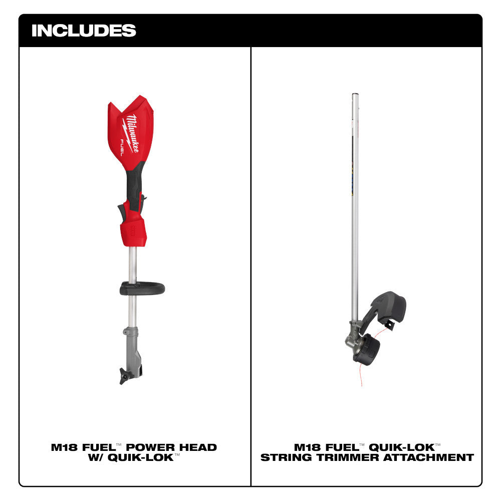 Milwaukee 3016-20ST M18 FUEL Gen II Cordless Brushless String Trimmer with QUIK-LOK Attachment Capability (Tool Only)