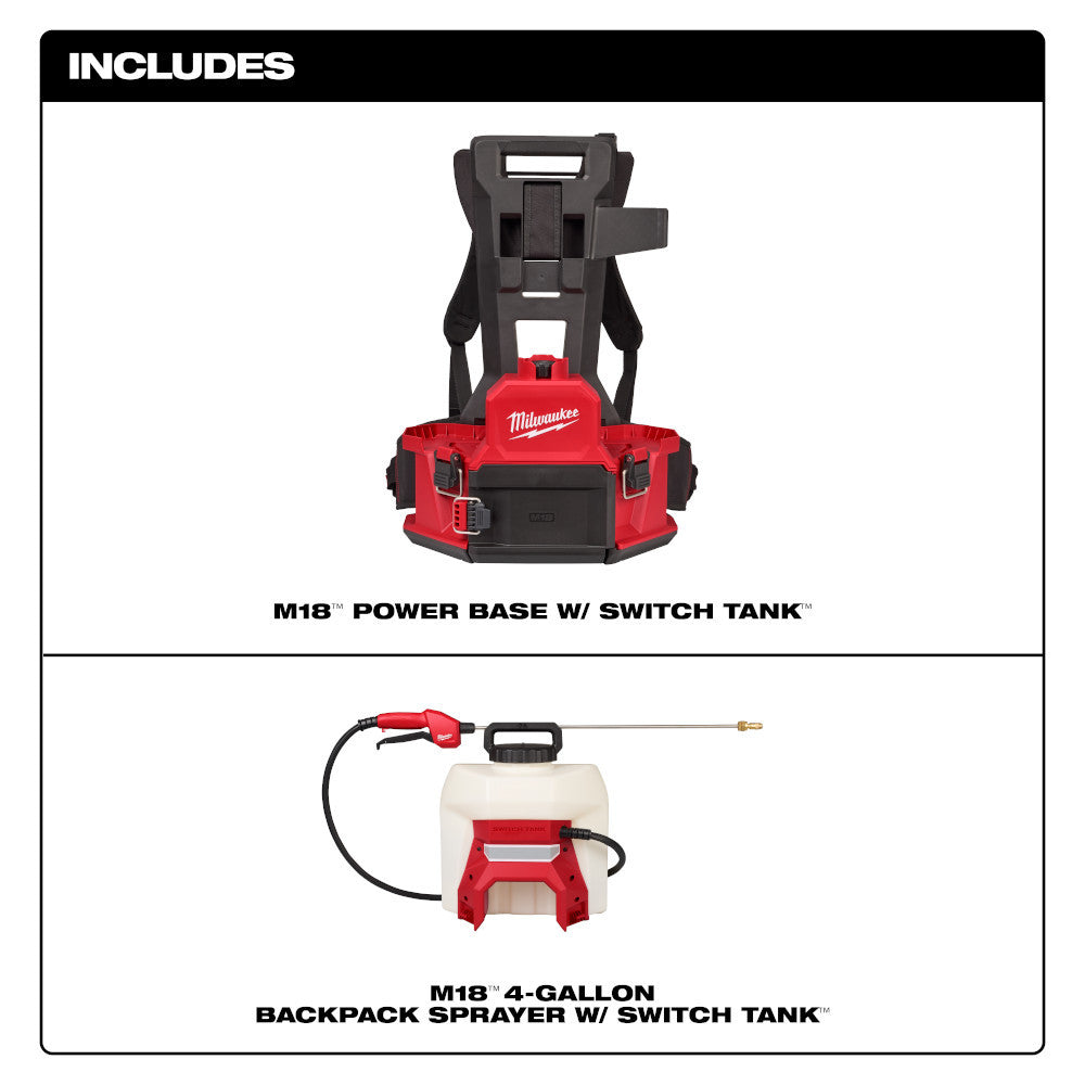 Milwaukee 3019-20PS M18 Cordless SWITCH TANK 4-Gallon Backpack Sprayer (Tool Only)