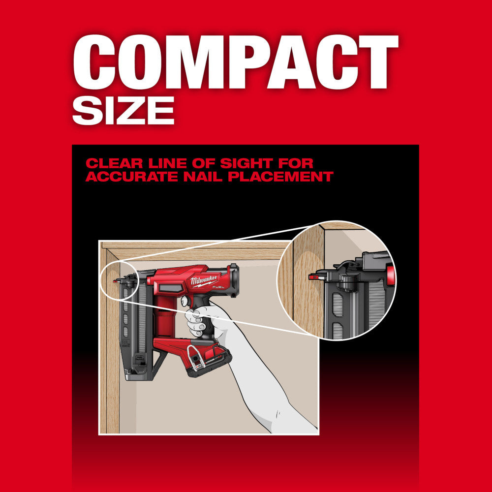 Milwaukee 3020-20 M18 FUEL Cordless Brushless 16 Gauge Straight Finish Nailer (Tool Only)