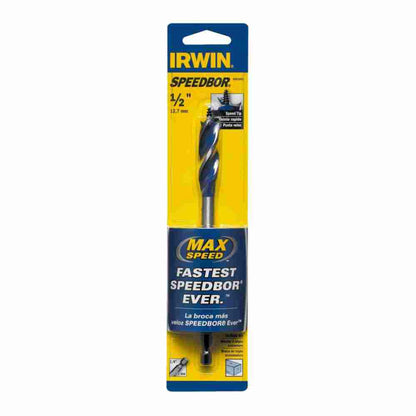 Irwin 3041001 SPEEDBOR 1/2 inch x 6 inch MAX Speed Bit showing in packaging