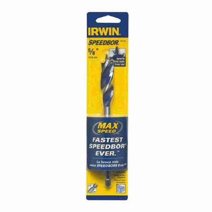 Irwin 3041002 SPEEDBOR 5/8 inch x 6 inch MAX Speed Bit showing in packaging