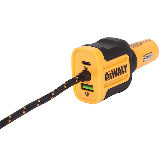 DeWalt 6' Reinforced 3-in-1 Cable for Lightning, USB-C and Micro-USB