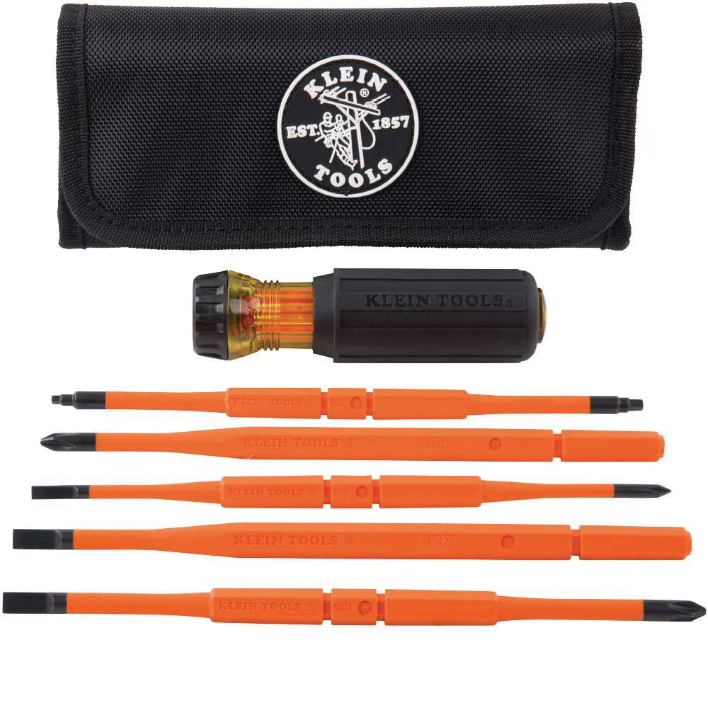 Klein Tools 32288 8-In-1 Insulated Interchangeable Screwdriver Set