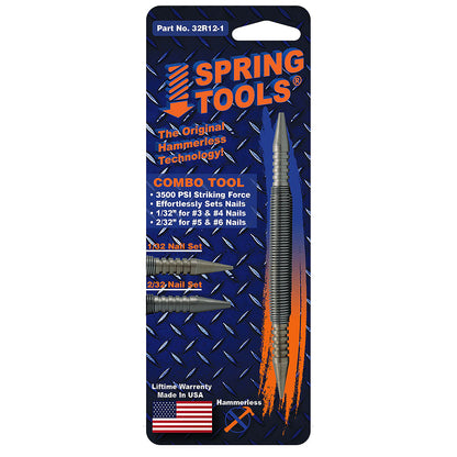 Spring Tools Double-Ended 1/32in - 2/32in Combination Nail Set