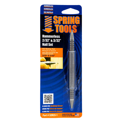 Spring Tools Double-Ended 2/32in - 3/32in Combination Nail Set