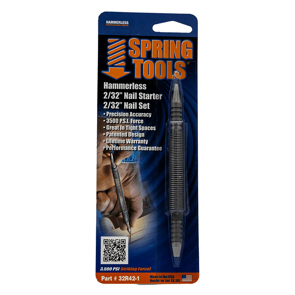Spring Tools Double-Ended 2/32in Combination Nail Setter and Starter Set