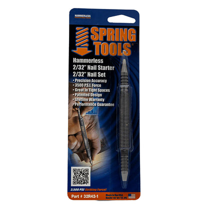Spring Tools Double-Ended 2/32in Combination Nail Setter and Starter Set
