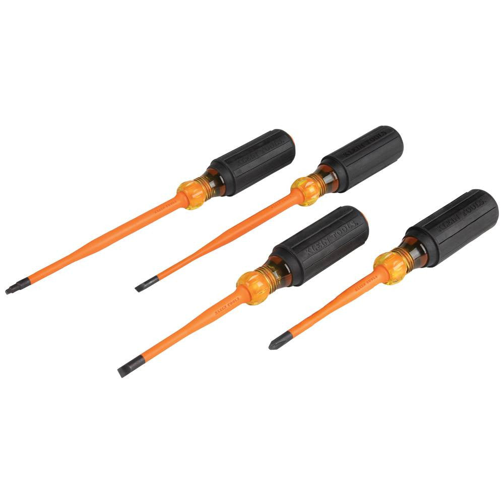 Klein Tools 33734INS 4pc Slim-Tip Insulated Screwdriver Set