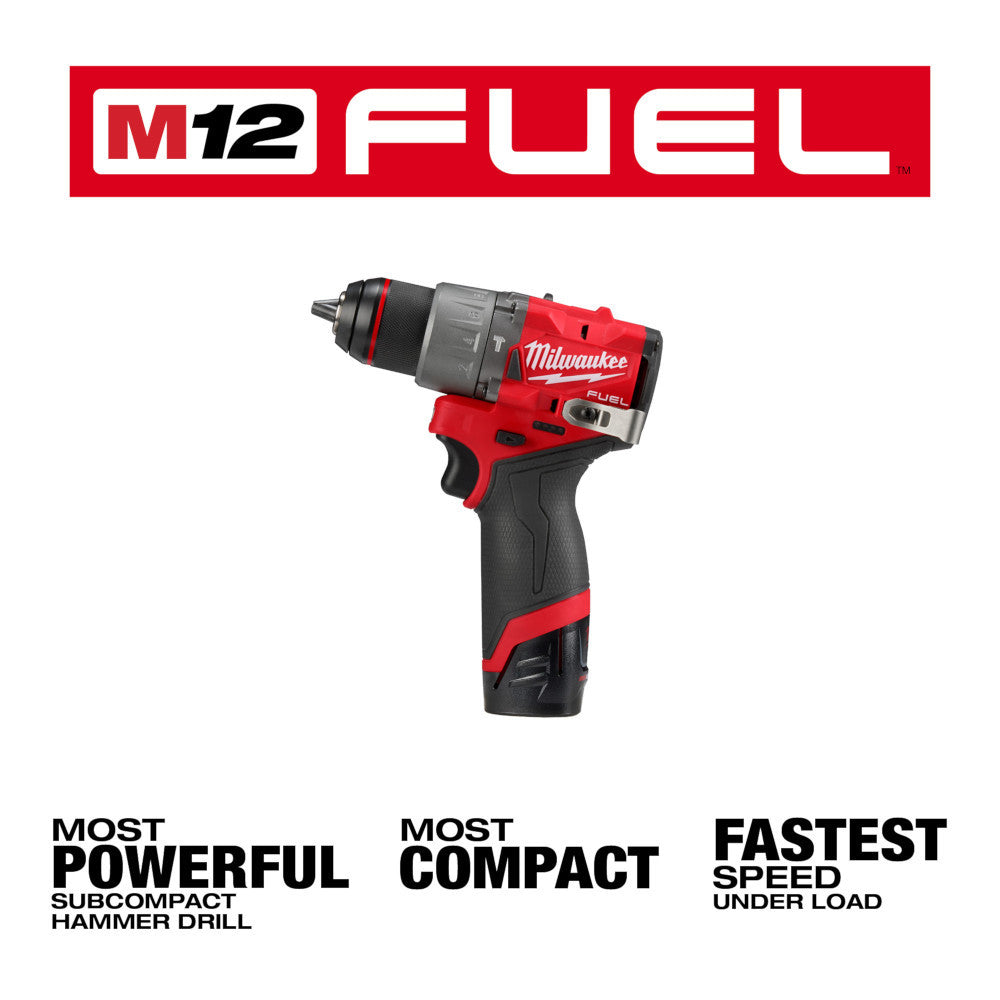 Milwaukee 3404-20 M12 FUEL 1/2 inch Hammer Drill/Driver (Tool Only)