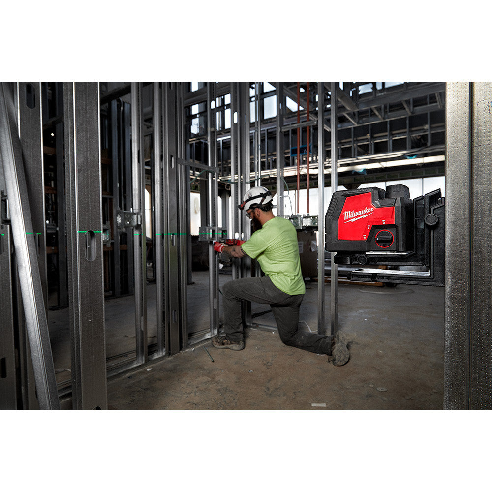 Milwaukee 48-35-1311 360° Laser Bracket holding laser (sold separately)