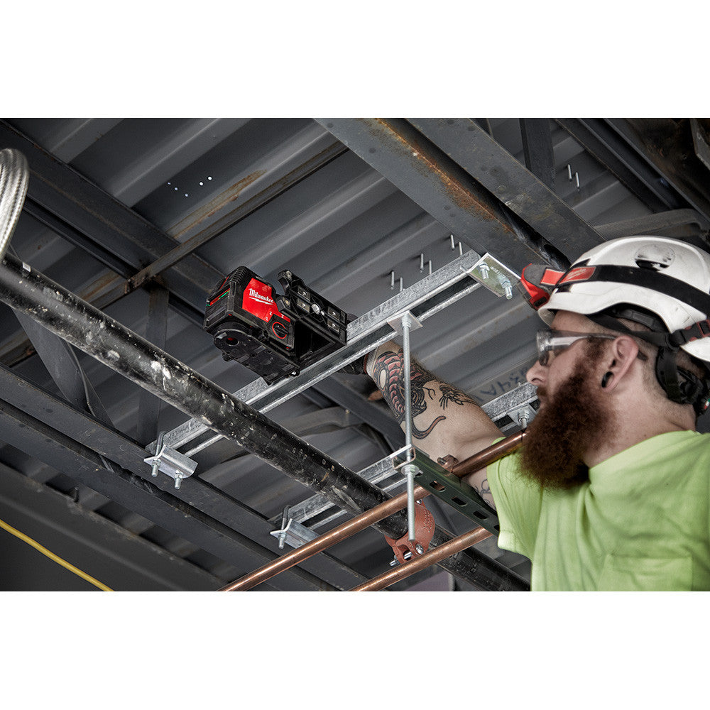 Milwaukee 48-35-1311 360° Laser Bracket holding laser (sold separately)