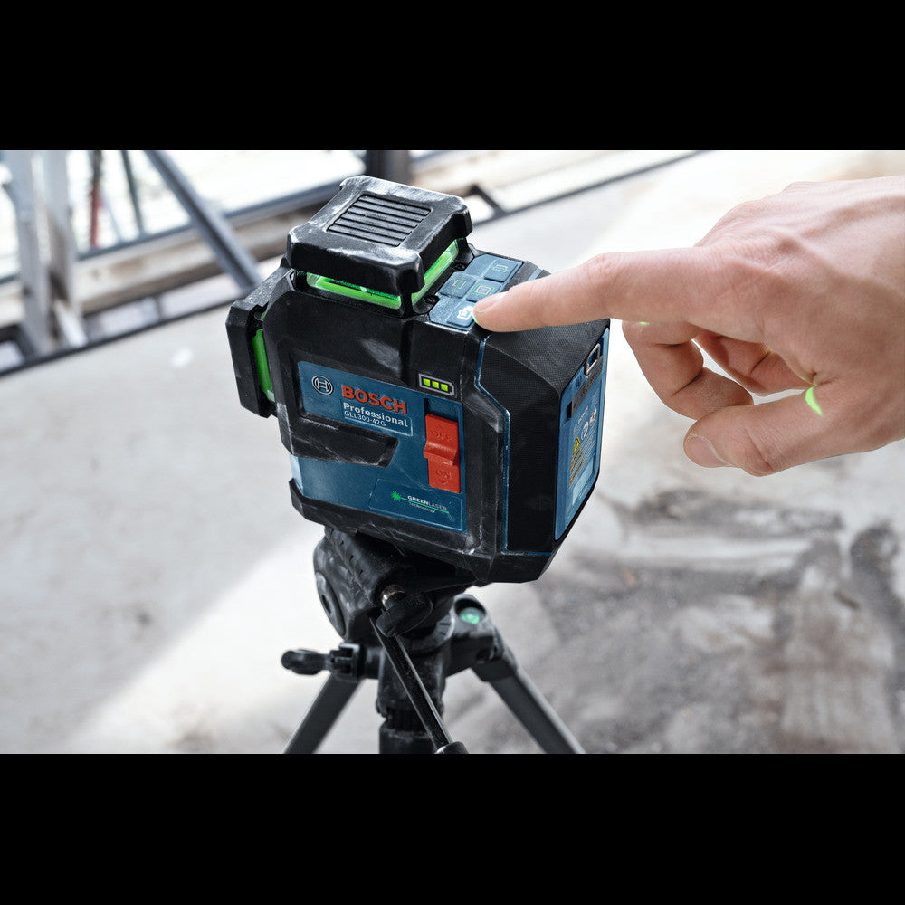 Bosch GLL300-42GL 100ft. 360-degree Green-Beam Three-Plane Leveling and Alignment Line Laser
