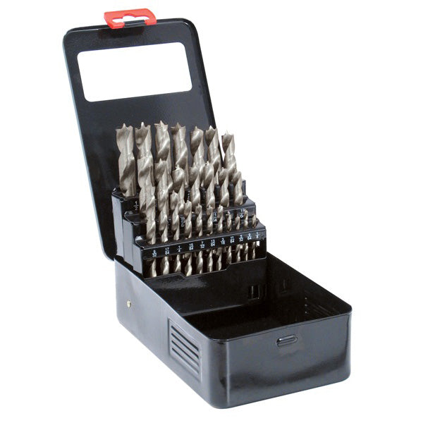 PowerSonic 25pc Brad Point Drill Bit Set