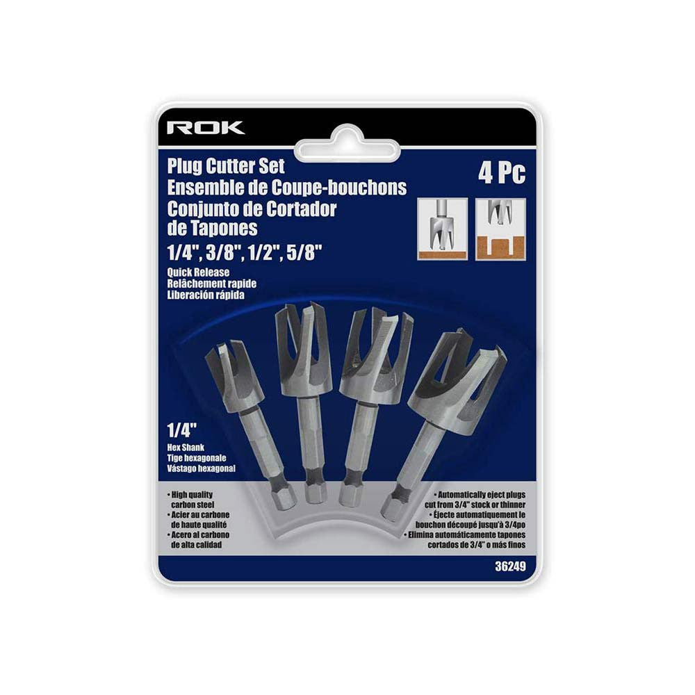 ROK 36249 4-Piece Plug Cutter Set