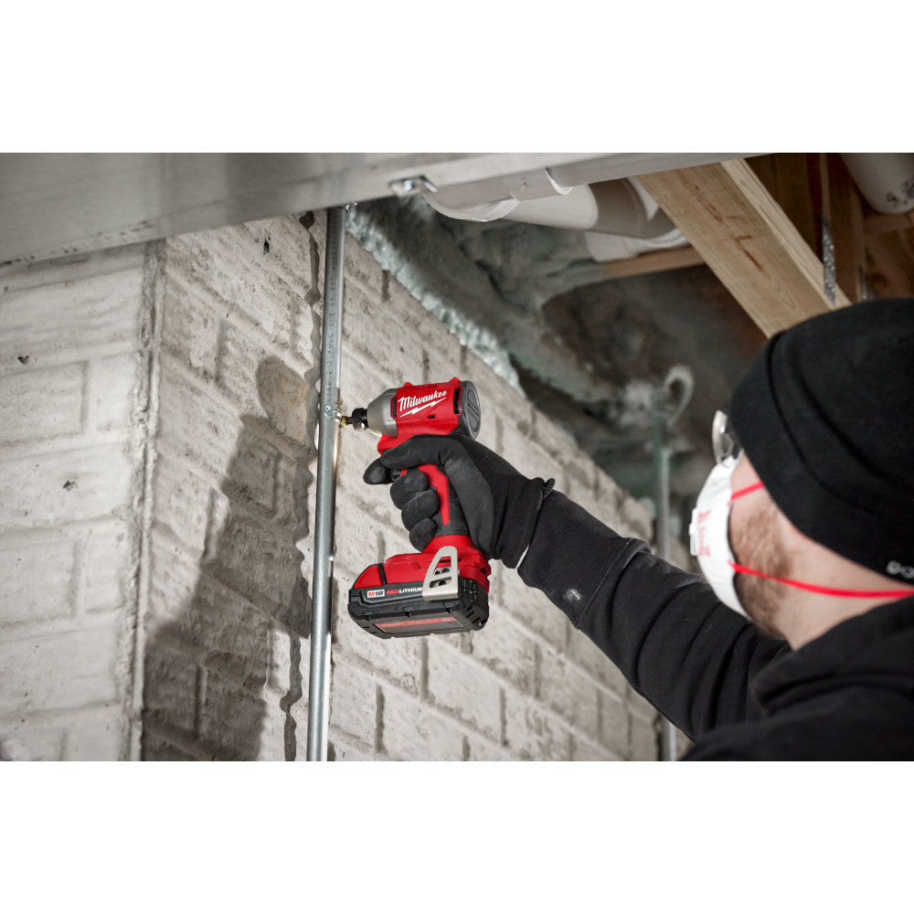 Milwaukee 3650-20 M18 Cordless Brushless Compact 1/4 Inch Hex Impact Driver (Tool Only)