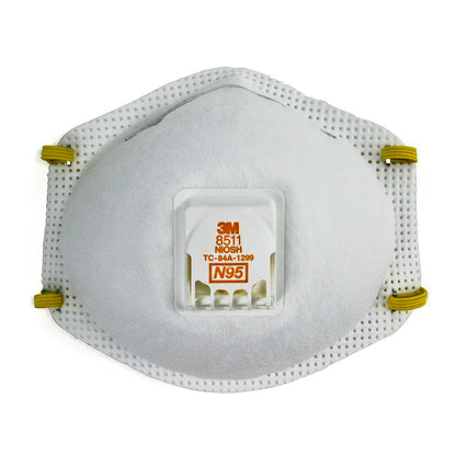 3M 8511 Disposable N95 Cool Flow Valve Particulate Respirators - 10pk