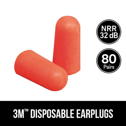 3M Disposable Earplugs 92800H80-DC 32 Db Nrr Orange 80 Pairs-Pack 6 Packs-Case
