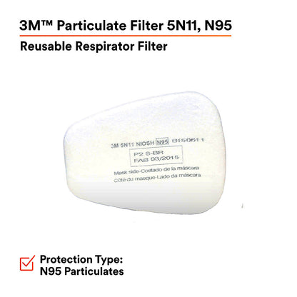 3M Particulate Filter 5N11 N95 50 Pairs-Case