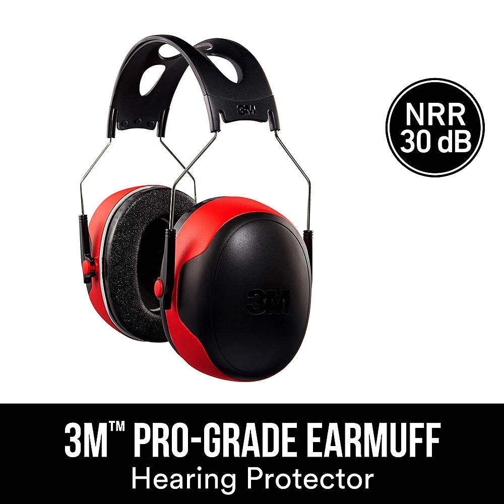 3M Pro-Grade Earmuffs 90565-4DC-Ps 30 Db Nrr Black-Red 1-Pack 4-Case