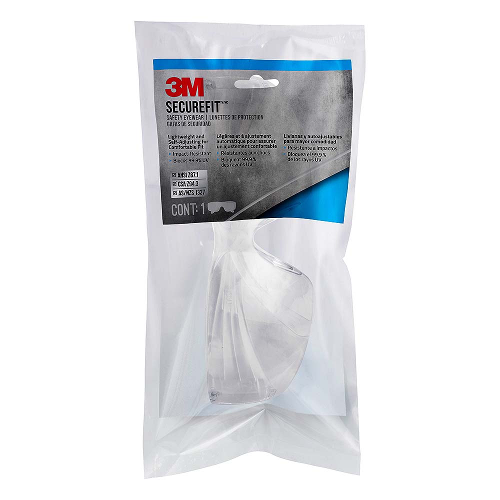 3M Securefit 200 Eyewear Sf200P1-DC Clear Clear Lens Anti-Fog 6-Case