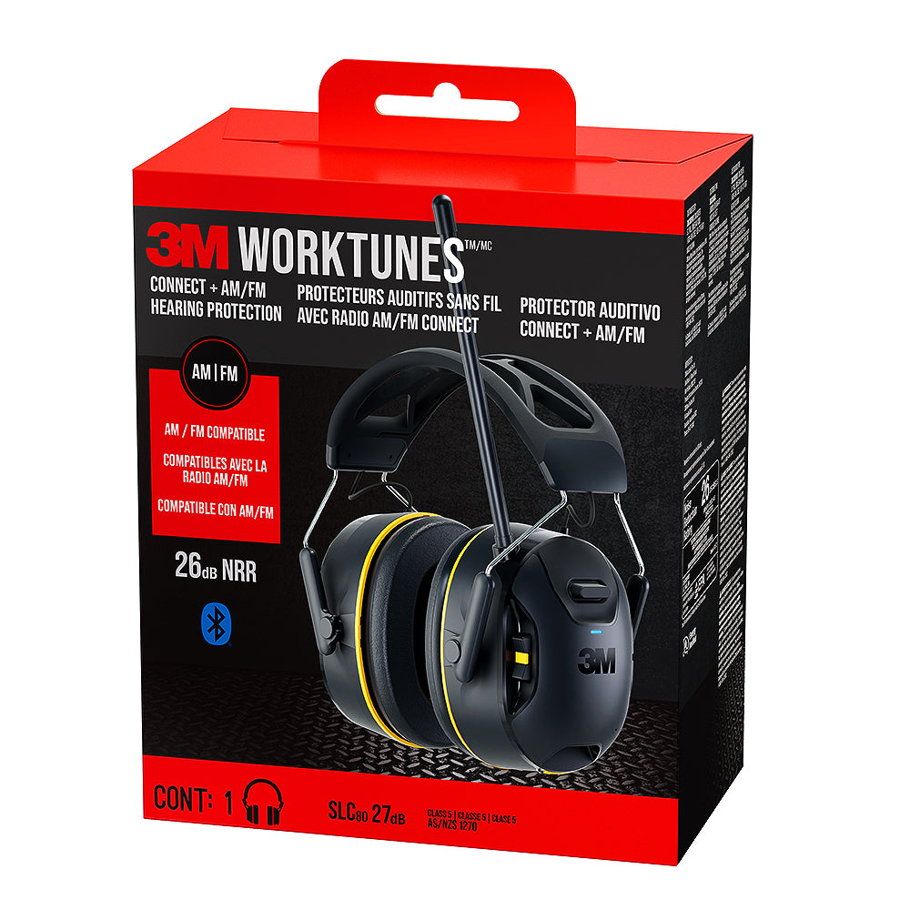 3M Worktunes Connect + AM-FM Wireless Hearing Protector with Bluetooth Technology