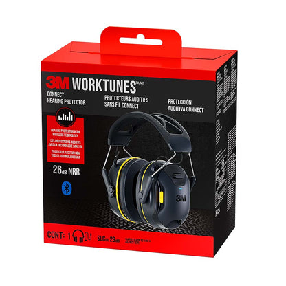 3M Worktunes Connect Wireless Hearing Protector with Bluetooth Technology 90570-DC 4-Case