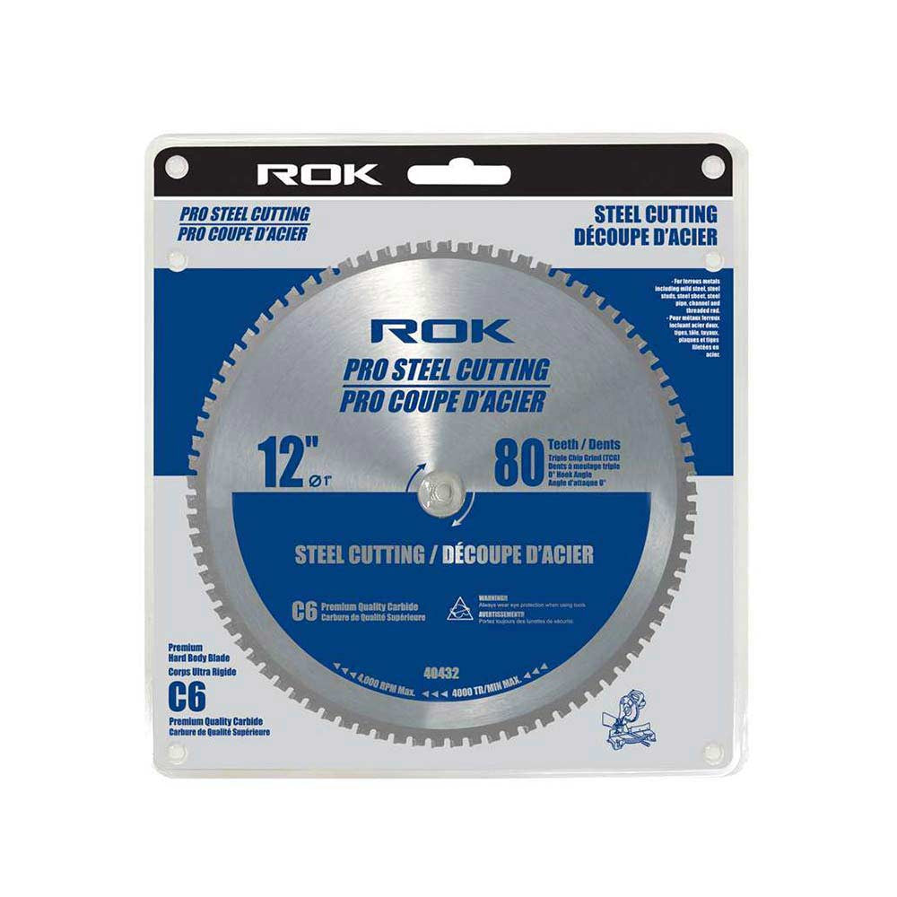 ROK 40432 12 inch 80 Teeth Pro Steel Cutting Saw Blade