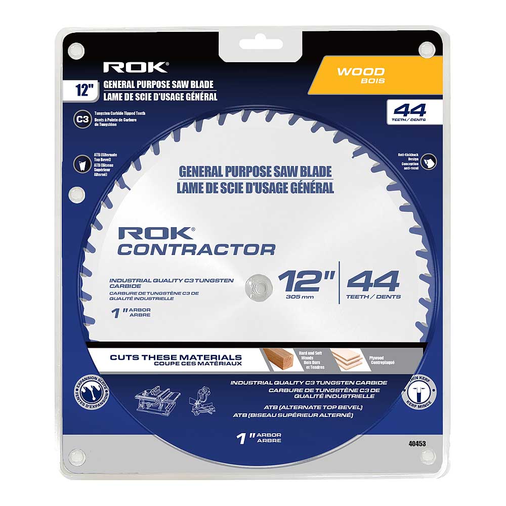 ROK 12in 44T General Purpose Thin Kerf Circular Saw Blade