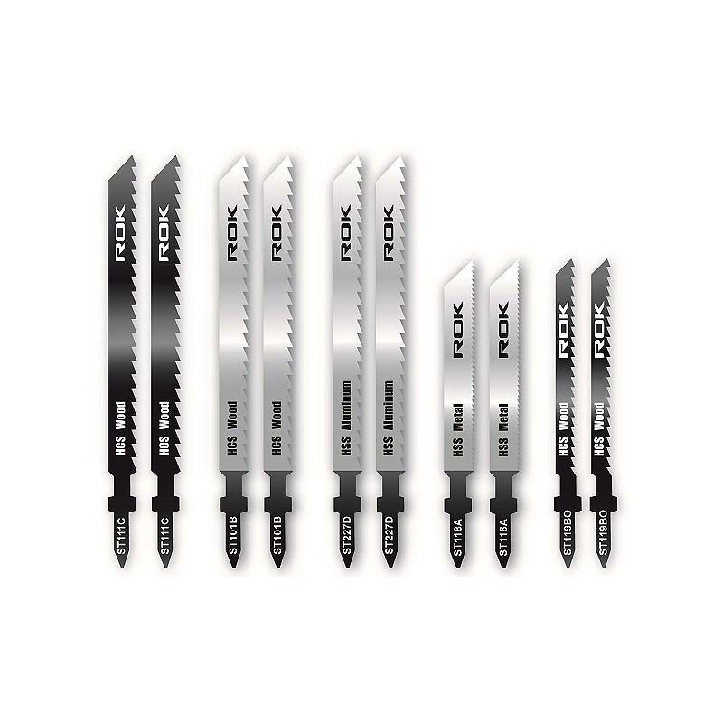 ROK 10pc T-Shank Jig Saw Blade Set