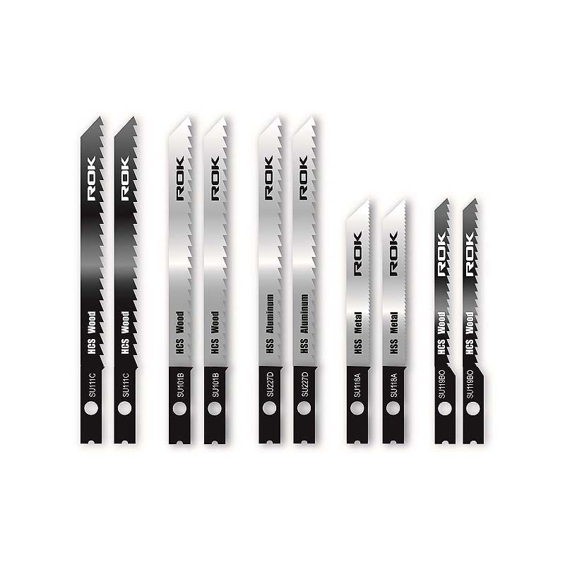 ROK 10pc U-Shank Jig Saw Blade Set