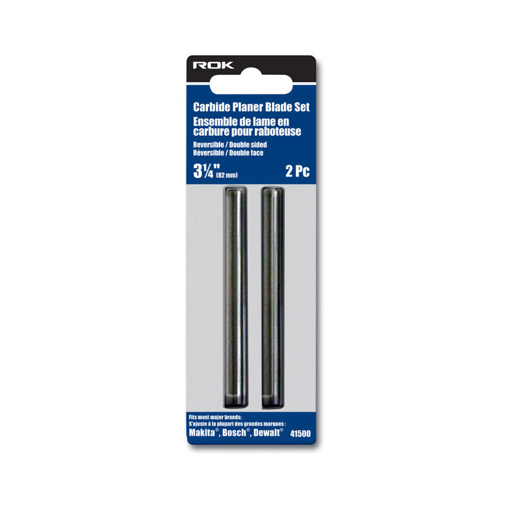 ROK 2pc 3-1/4in Carbide Planer Blade Set